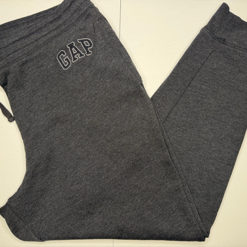 GAP Gray Sweatpants Joggers XL Logo Fleece Drawstring Unisex